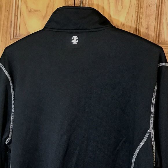 New IZOD Golf1 Quarter Zip Mock Neck Mens Size  XL Black Long Sleeve Sun Control - Picture 7 of 12